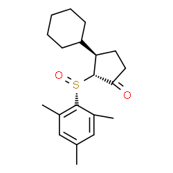 ChemSpider 2D Image | (2R,3R)-3-Cyclohexyl-2-[(R)-mesitylsulfinyl]cyclopentanone | C20H28O2S