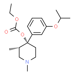 ChemSpider 2D Image | Ethyl (3S,4R)-4-(3-isopropoxyphenyl)-1,3-dimethyl-4-piperidinyl carbonate | C19H29NO4