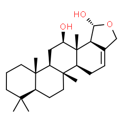 ChemSpider 2D Image | (1R,5aS,5bR,7aS,11aS,11bR,13R,13aS,13bS)-5b,8,8,11a,13a-Pentamethyl-1,3,5,5a,5b,6,7,7a,8,9,10,11,11a,11b,12,13,13a,13b-octadecahydrochryseno[1,2-c]furan-1,13-diol | C25H40O3