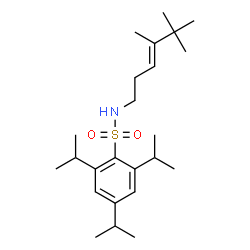 ChemSpider 2D Image | 2,4,6-Triisopropyl-N-[(3E)-4,5,5-trimethyl-3-hexen-1-yl]benzenesulfonamide | C24H41NO2S