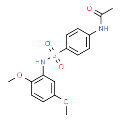 ChemSpider 2D Image | N-{4-[(2,5-Dimethoxyphenyl)sulfamoyl]phenyl}acetamide | C16H18N2O5S