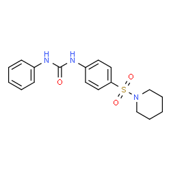 ChemSpider 2D Image | 1-Phenyl-3-[4-(1-piperidinylsulfonyl)phenyl]urea | C18H21N3O3S