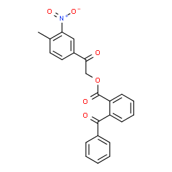 ChemSpider 2D Image | 2-(4-Methyl-3-nitrophenyl)-2-oxoethyl 2-benzoylbenzoate | C23H17NO6