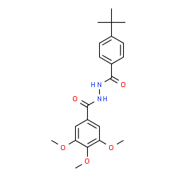 ChemSpider 2D Image | N'-(4-tert-butylbenzoyl)-3,4,5-trimethoxybenzohydrazide | C21H26N2O5