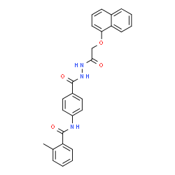 ChemSpider 2D Image | 2-Methyl-N-[4-({2-[(1-naphthyloxy)acetyl]hydrazino}carbonyl)phenyl]benzamide | C27H23N3O4