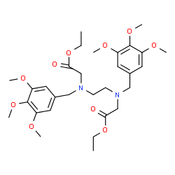 ChemSpider 2D Image | Diethyl 2,2'-{1,2-ethanediylbis[(3,4,5-trimethoxybenzyl)imino]}diacetate | C30H44N2O10