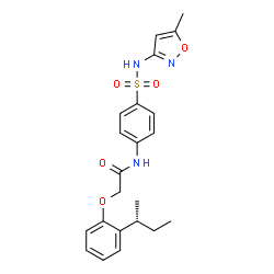 ChemSpider 2D Image | 2-{2-[(2R)-2-Butanyl]phenoxy}-N-{4-[(5-methyl-1,2-oxazol-3-yl)sulfamoyl]phenyl}acetamide | C22H25N3O5S