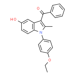 ChemSpider 2D Image | [1-(4-Ethoxyphenyl)-5-hydroxy-2-methyl-1H-indol-3-yl](phenyl)methanone | C24H21NO3