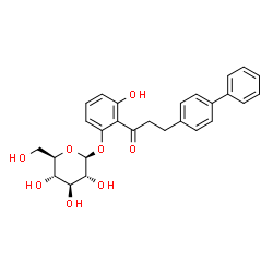 ChemSpider 2D Image | 2-[3-(4-Biphenylyl)propanoyl]-3-hydroxyphenyl beta-D-glucopyranoside | C27H28O8