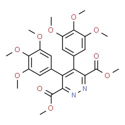 ChemSpider 2D Image | Dimethyl 4,5-bis(3,4,5-trimethoxyphenyl)-3,6-pyridazinedicarboxylate | C26H28N2O10