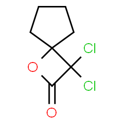 ChemSpider 2D Image | 3,3-Dichloro-1-oxaspiro[3.4]octan-2-one | C7H8Cl2O2