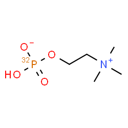 ChemSpider 2D Image | 2-(Trimethylammonio)ethyl hydrogen (~32~P)phosphate | C5H14NO432P