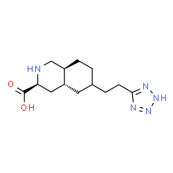 ChemSpider 2D Image | (3S,4aR,8aS)-6-[2-(2H-Tetrazol-5-yl)ethyl]decahydro-3-isoquinolinecarboxylic acid | C13H21N5O2