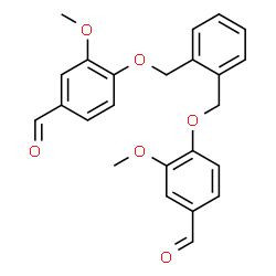 ChemSpider 2D Image | 4,4'-[1,2-Phenylenebis(methyleneoxy)]bis(3-methoxybenzaldehyde) | C24H22O6