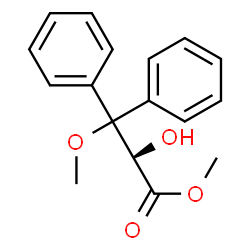 ChemSpider 2D Image | Methyl (2S)-2-hydroxy-3-methoxy-3,3-diphenylpropanoate | C17H18O4