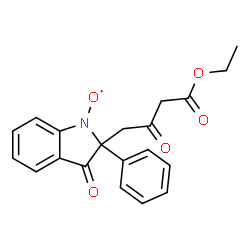 ChemSpider 2D Image | [2-(4-Ethoxy-2,4-dioxobutyl)-3-oxo-2-phenyl-2,3-dihydro-1H-indol-1-yl]oxidanyl | C20H18NO5