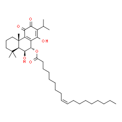 ChemSpider 2D Image | (6beta,7alpha)-6,14-Dihydroxy-11,12-dioxoabieta-8,13-dien-7-yl (9Z)-9-octadecenoate | C38H60O6