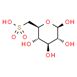 ChemSpider 2D Image | 6-Deoxy-6-sulfo-beta-D-glucopyranose | C6H12O8S