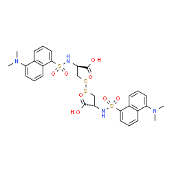 ChemSpider 2D Image | N,N'-Bis{[5-(dimethylamino)-1-naphthyl]sulfonyl}-D-cystine | C30H34N4O8S4