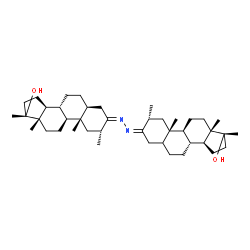 ChemSpider 2D Image | (2alpha,3Z,5alpha,17alpha,2'alpha,3'Z,17'alpha)-3,3'-[(1Z,2Z)-1,2-Hydrazinediylidene]bis(2,17-dimethylandrostan-17-ol) | C42H68N2O2
