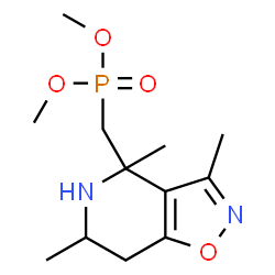 ChemSpider 2D Image | Dimethyl [(3,4,6-trimethyl-4,5,6,7-tetrahydro[1,2]oxazolo[4,5-c]pyridin-4-yl)methyl]phosphonate | C12H21N2O4P