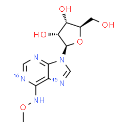 ChemSpider 2D Image | N-Methoxy(N~6~,N~8~-~15~N_2_)adenosine | C11H15N315N2O5