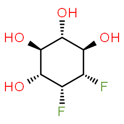 ChemSpider 2D Image | (1R,2S,3S,4R,5R,6S)-5,6-Difluoro-1,2,3,4-cyclohexanetetrol | C6H10F2O4