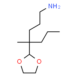 ChemSpider 2D Image | 4-(1,3-Dioxolan-2-yl)-4-methyl-1-heptanamine | C11H23NO2
