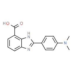 ChemSpider 2D Image | 2-(4-Dimethylamino-phenyl)-3H-benzoimidazole-4-carboxylic acid | C16H15N3O2