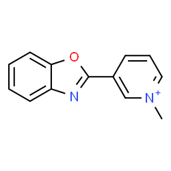 ChemSpider 2D Image | 3-(1,3-Benzoxazol-2-yl)-1-methylpyridinium | C13H11N2O