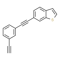 ChemSpider 2D Image | 6-[(3-Ethynylphenyl)ethynyl]-1-benzothiophene | C18H10S