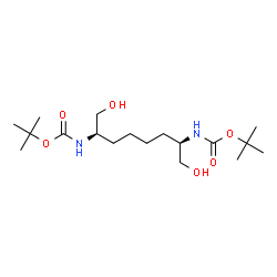 ChemSpider 2D Image | Bis(2-methyl-2-propanyl) [(2R,7R)-1,8-dihydroxy-2,7-octanediyl]biscarbamate | C18H36N2O6