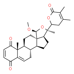 ChemSpider 2D Image | (18S)-18-Methoxy-18,20:22,26-diepoxyergosta-2,5,24-triene-1,4,26-trione | C29H36O6