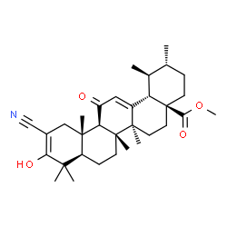 ChemSpider 2D Image | Methyl 2-cyano-3-hydroxy-11-oxoursa-2,12-dien-28-oate | C32H45NO4