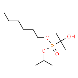 ChemSpider 2D Image | Hexyl isopropyl (2-hydroxy-2-propanyl)phosphonate | C12H27O4P