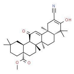 ChemSpider 2D Image | Methyl 2-cyano-3-hydroxy-12-oxooleana-2,9(11)-dien-28-oate | C32H45NO4