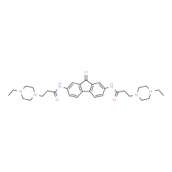 ChemSpider 2D Image | N,N'-(9-Oxo-9H-fluorene-2,7-diyl)bis[3-(4-ethyl-1-piperazinyl)propanamide] | C31H42N6O3