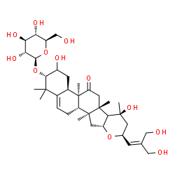 ChemSpider 2D Image | (1S,4R,9alpha,16alpha,17xi,23S)-2,20,26,27-Tetrahydroxy-9,10,14-trimethyl-11-oxo-16,23-epoxy-4,9-cyclo-9,10-secocholesta-5,24-dien-1-yl beta-D-glucopyranoside | C36H56O12