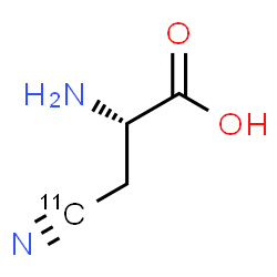 ChemSpider 2D Image | (2S)-2-Amino-3-(~11~C)cyanopropanoic acid | C311CH6N2O2