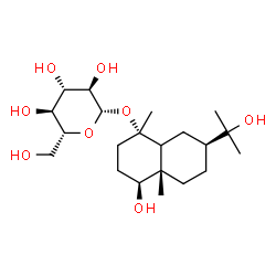ChemSpider 2D Image | (1S,4S,4aS,7S)-4-Hydroxy-7-(2-hydroxy-2-propanyl)-1,4a-dimethyldecahydro-1-naphthalenyl beta-D-glucopyranoside | C21H38O8