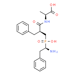 ChemSpider 2D Image | N-[(2S)-3-{[(1R)-1-Amino-2-phenylethyl](hydroxy)phosphoryl}-2-benzylpropanoyl]-L-alanine | C21H27N2O5P