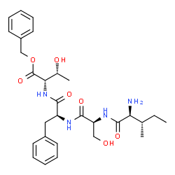 ChemSpider 2D Image | Benzyl L-isoleucyl-L-seryl-L-phenylalanyl-L-threoninate | C29H40N4O7