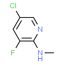 ChemSpider 2D Image | 5-Chloro-3-fluoro-2-methylaminopyridine | C6H6ClFN2
