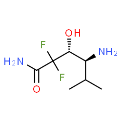 ChemSpider 2D Image | (3R,4S)-4-Amino-2,2-difluoro-3-hydroxy-5-methylhexanamide | C7H14F2N2O2