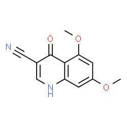 ChemSpider 2D Image | 4-Hydroxy-5,7-dimethoxyquinoline-3-carbonitrile | C12H10N2O3