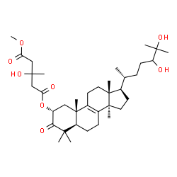 ChemSpider 2D Image | (2alpha)-24,25-Dihydroxy-3-oxolanost-8-en-2-yl methyl 3-hydroxy-3-methylpentanedioate | C37H60O8