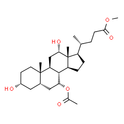 ChemSpider 2D Image | Methyl (3alpha,5beta,7alpha,12alpha)-7-acetoxy-3,12-dihydroxycholan-24-oate | C27H44O6