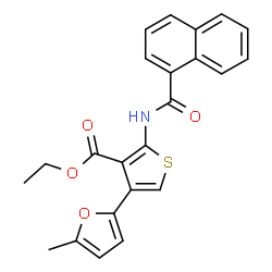 ChemSpider 2D Image | Ethyl 4-(5-methyl-2-furyl)-2-(1-naphthoylamino)-3-thiophenecarboxylate | C23H19NO4S