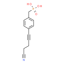 ChemSpider 2D Image | [4-(4-Cyano-1-butyn-1-yl)benzyl]phosphonic acid | C12H12NO3P