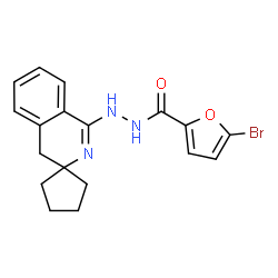 ChemSpider 2D Image | 5-Bromo-N'-(4'H-spiro[cyclopentane-1,3'-isoquinolin]-1'-yl)-2-furohydrazide | C18H18BrN3O2